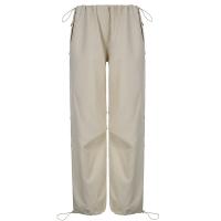 Polyester High Waist Women Long Trousers & loose patchwork Solid PC