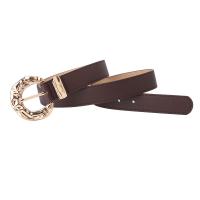 PU Cuir Ceinture de mode Alliage de zinc couleur or plaquée Solide plus de couleurs pour le choix pièce