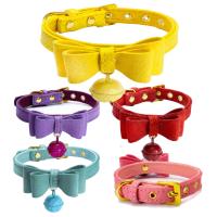 Micro Fiber with bell Pets Collar hardwearing bowknot pattern PC