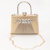 PU Leather Clutch Bag with chain & with rhinestone PC