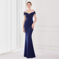 Sequin & Polyester Slim & Plus Size & Mermaid Long Evening Dress & off shoulder embroidered Others PC