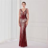 Sequin & Polyester Slim & Plus Size & Mermaid Long Evening Dress embroidered Others PC