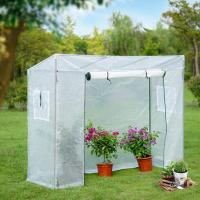 Steel Tube & PE Plastic Greenhouse durable & waterproof white PC