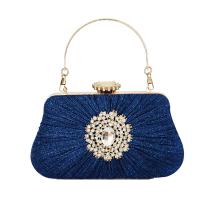 Polyester hard-surface Clutch Bag with rhinestone PC