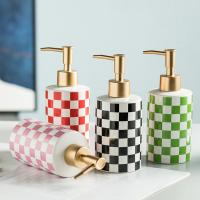 Ceramics Soap Bottle durable plated geometric PC