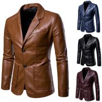 PU Leder Herren Jacke, Patchwork, Solide, mehr Farben zur Auswahl,  Stück