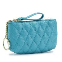 Leather Change Purse soft surface Argyle PC