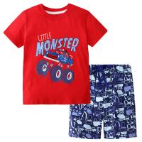 Cotton Slim Boy Clothing Set & two piece Pants & top printed Set