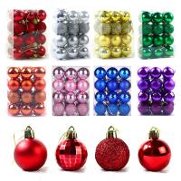 Plastic Christmas Tree Hanging Decoration twenty four piece plated Box