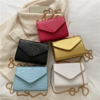 PU Leather Box Bag Shoulder Bag with chain crocodile grain PC