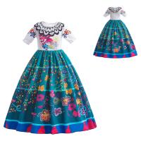 Cotton Ball Gown Children Princess Costume printed white PC