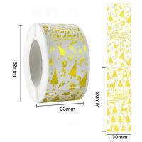 Pressure-Sensitive Adhesive Adhesive & Creative Decorative Sticker christmas design gold foil print Lot