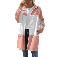 Polyester Quick Dry & windproof Women Sport Coat & waterproof patchwork PC