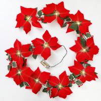 Cloth 10 lights Decoration Light christmas design floral red PC