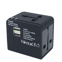 Engineering Plastics Travel Adapter Plug durable black PC