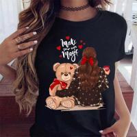 Polyester Women Short Sleeve T-Shirts christmas design printed PC