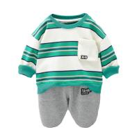 Baumwolle Kinder Kleidung Set, Hosen & Nach oben, Patchwork, Gestreift, mehr Farben zur Auswahl,  Festgelegt