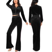 Polyester Ensemble occasionnel de femmes Pantalon & Retour au début Solide plus de couleurs pour le choix Ensemble