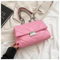 PU Leather Shoulder Bag with chain & soft surface PC