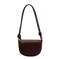 PU Leather Saddle Shoulder Bag soft surface Solid PC