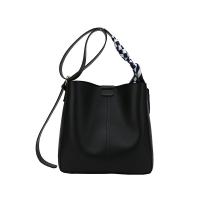 PU Leather Bucket Bag Shoulder Bag soft surface Solid PC