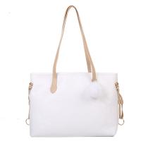 PU Leather Tote Bag Shoulder Bag soft surface Solid PC