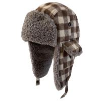 Berber Fleece Bomber Hat thermal & unisex plaid PC