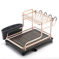 Aluminium Alloy Antirust Kitchen Drain Rack double layer PC