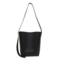 PU Leather Bucket Bag Shoulder Bag soft surface & two piece Solid PC