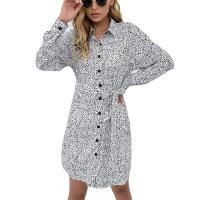 Polyester Robe de chemise Imprimé Blanc pièce