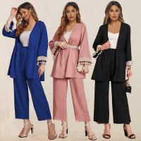 Polyester Ensemble occasionnel de femmes Pantalon long & Retour au début plus de couleurs pour le choix Ensemble