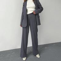 Polyester Women Long Trousers & loose patchwork Solid PC