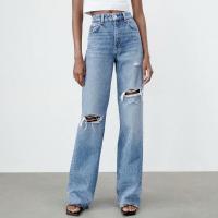 Katoen Vrouwen Jeans Lappendeken stuk