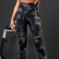 Nylon Vrouwen Yoga Broek Tie-dye Zwarte stuk