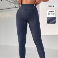 Nylon Vrouwen Yoga Broek Lappendeken Solide diepblauw stuk