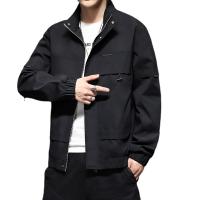 Polyester Slim & Plus Size Men Jacket patchwork Solid PC