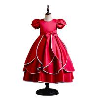 Polyester Princess Girl One-piece Dress with bowknot PC