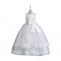 Polyester Princess Girl One-piece Dress with bowknot PC