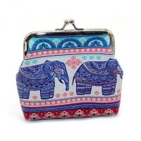 PU Leather Printed Change Purse Mini & soft surface Elephant PC