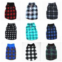 Polar Fleece Pet Dog Clothing & thermal plaid PC