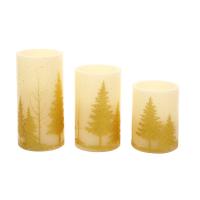 Paraffin LED Candle Light Battery Type & christmas design & three piece tree pattern Set