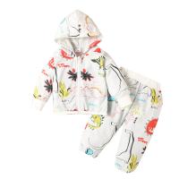 Cotton Slim Children Clothes Set & two piece Pants & coat printed multi-colored Set