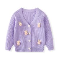 Coton Manteau de fille Tricoté plus de couleurs pour le choix pièce