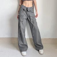 Polyester Women Long Trousers & loose patchwork PC