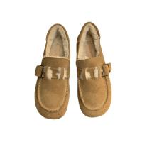 Plush & Rubber & Suede Women Moccasin Gommino & thermal Solid Pair