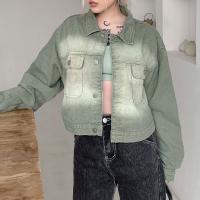 Coton Manteau femmes Tie-dye Vert pièce