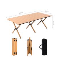 Alliage d’aluminium Table pliable extérieure motif en bois plus de couleurs pour le choix pièce