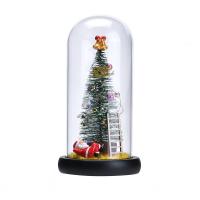 ThermoWood & High borosilicate glass & Flocking Fabric Bell Glass Decoration lighting & christmas design PC