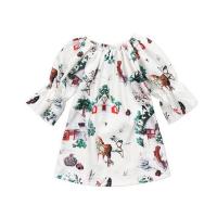 Polyester Robe d’une seule pièce de fille Imprimé multicolore pièce