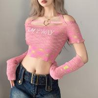 Viskóza Frauen Kurzarm T-Shirts Gestrickte kus